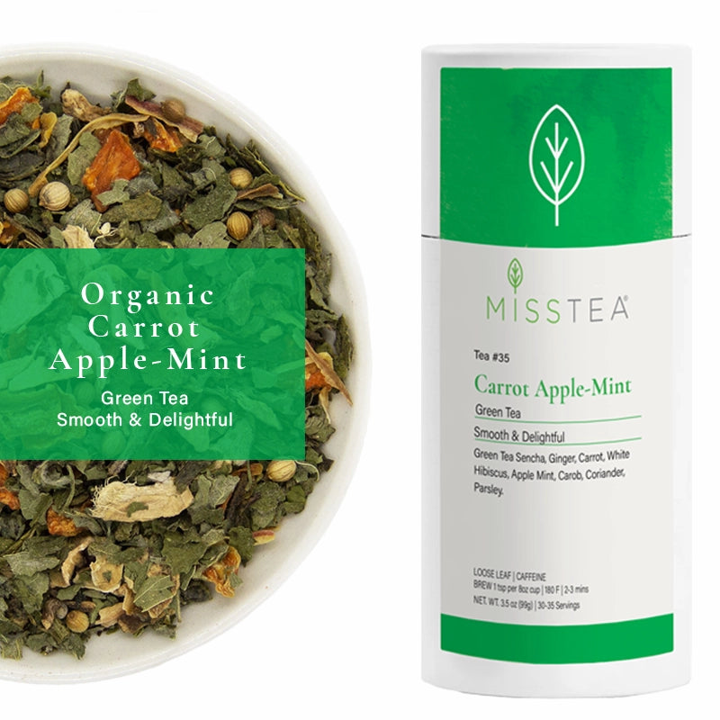 Organic Green tea - Carrot Apple Mint – Miss Tea